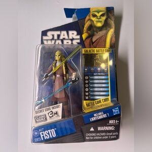 Star Wars Kit Fisto Clone Wars 2010 CW23 Hasbro Galactic Battle Game Toy Figure